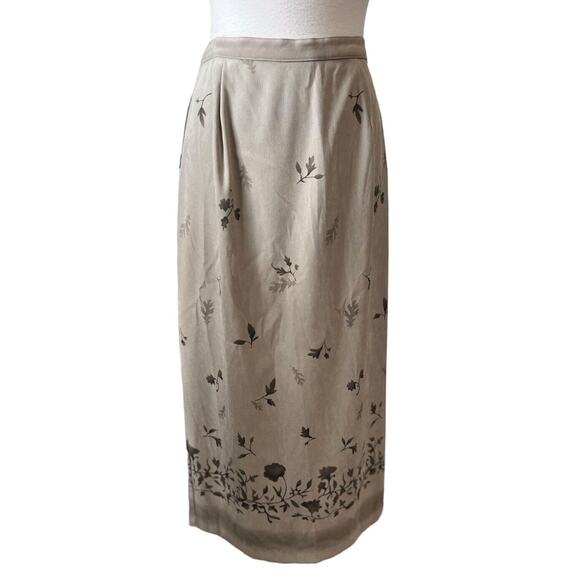 Vintage 90s Suede Feel Leaf Paisley Fall Fairy Autumn Long Pencil Skirt Lot of 3 - Picture 2 of 9